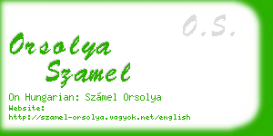 orsolya szamel business card
